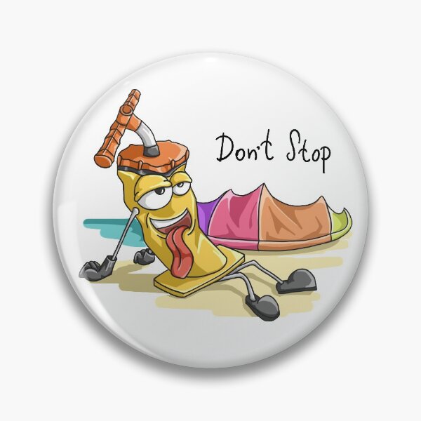 Item preview, Don't stop, kitesurfing art, funny kite design designed and sold by Nick Shevchenko.