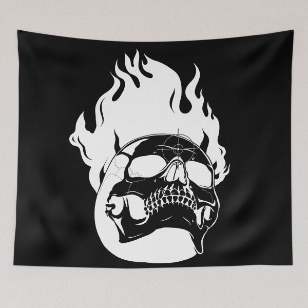 Item preview, Flaming Skull [Black] designed and sold by Candycandy362.