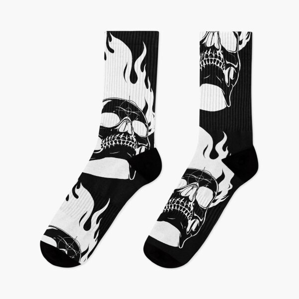 Item preview, Flaming Skull [Black] designed and sold by Candycandy362.