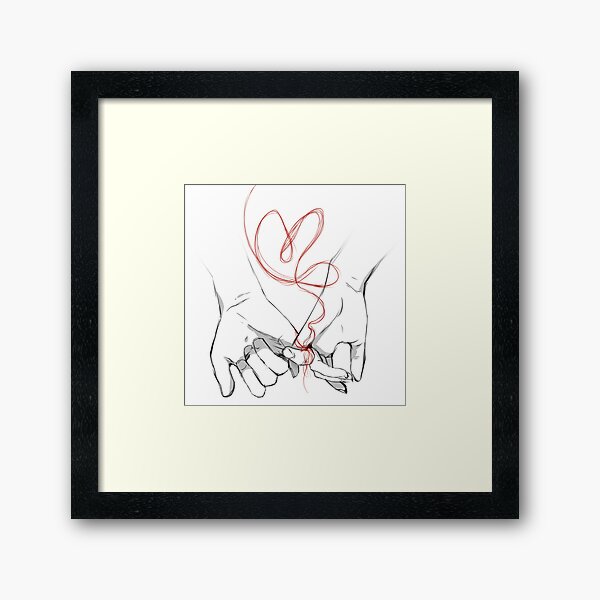 Soulmate: Red String of Fate Framed Art Print