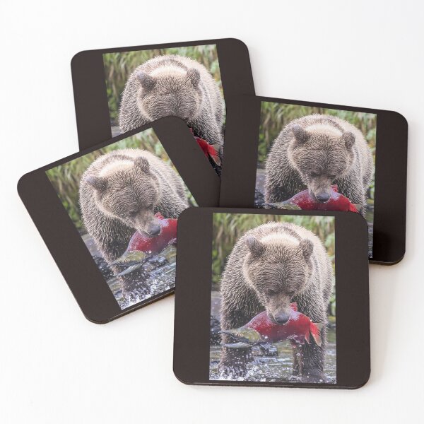 Item preview, Grizzly Bear caught a Salmon designed and sold by Alaskandreamer.