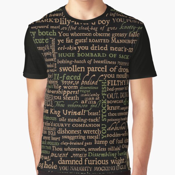 Shakespeare Insults Dark - Revised Edition (by incognita) Graphic T-Shirt