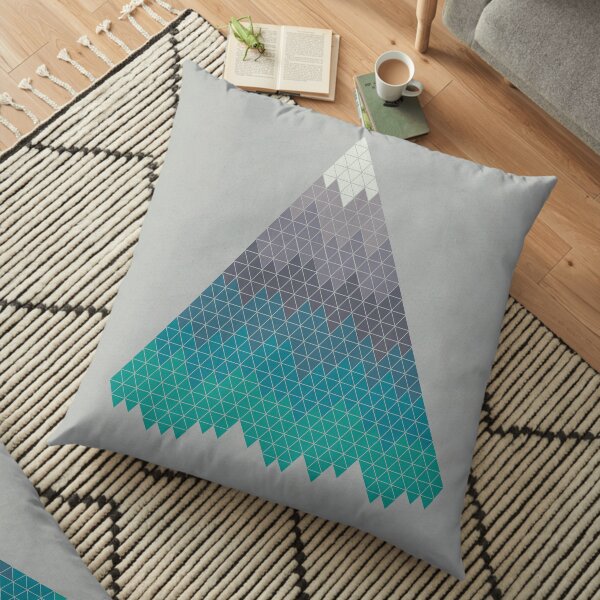 Many Mountains Floor Pillow
