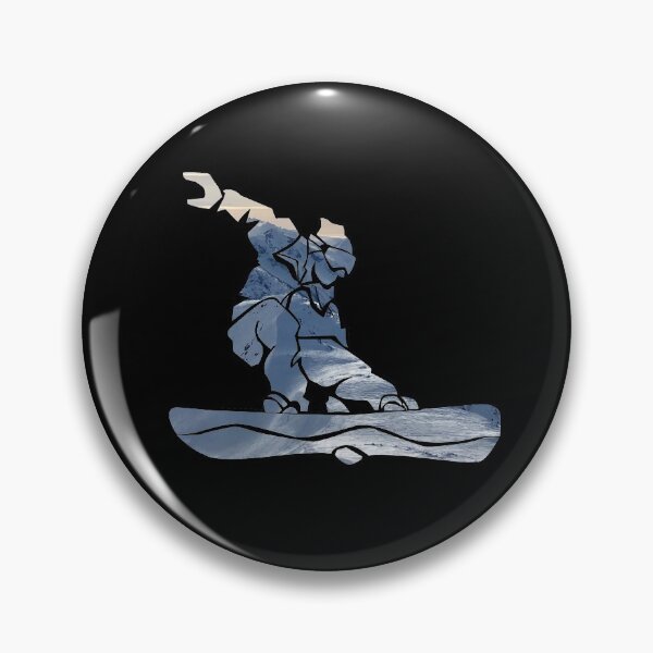 Item preview, Snowboarder Silhouette Outline with Winter Mountains designed and sold by Cute and Funny Animal Art Designs.