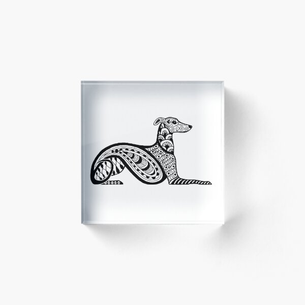 Zentangle Whippet Acrylic Block