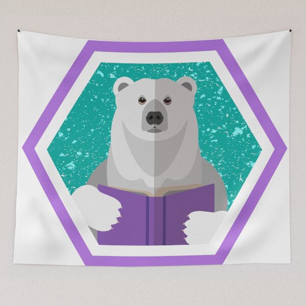 Item preview, Reading Polar Bear designed and sold by ArtfulFreddy.