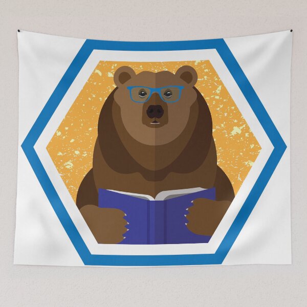 Item preview, Reading Grizzly Bear designed and sold by ArtfulFreddy.
