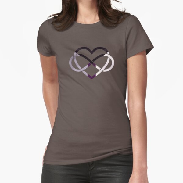 Polyamory Heart - Demisexual Pride Fitted T-Shirt