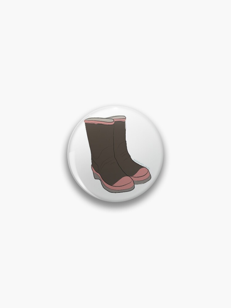 Hand Drawn New Zealand Red Band Gumboots" Pin Sale by | Redbubble