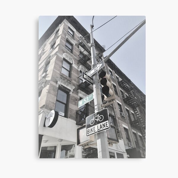 New York City Street Sign Faded Canvas Print