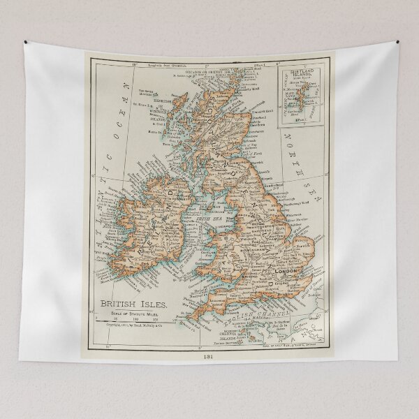 Item preview, Vintage UK Map designed and sold by thomasjgaulton.