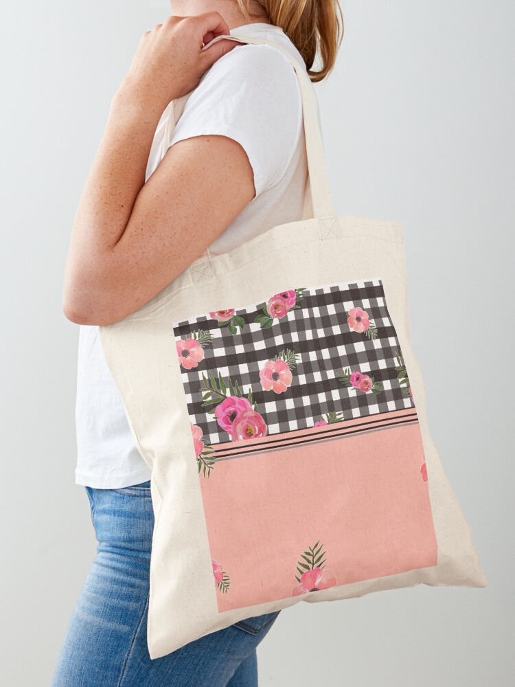 gingham flowers southcote tote