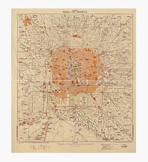 Vintage Map of Beijing China (1907) Photographic Print