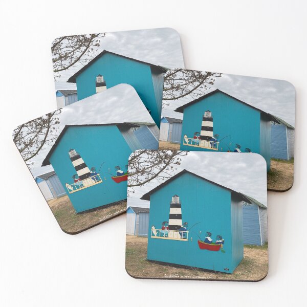 Item preview, painted wooden beach huts designed and sold by AHELENE.