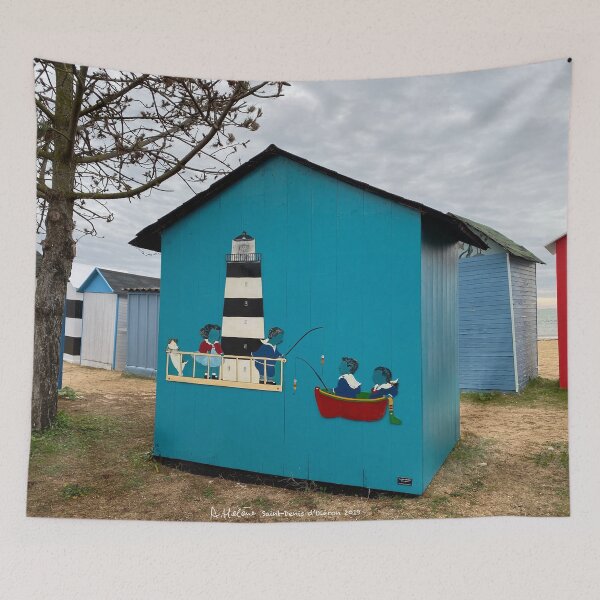Item preview, painted wooden beach huts designed and sold by AHELENE.