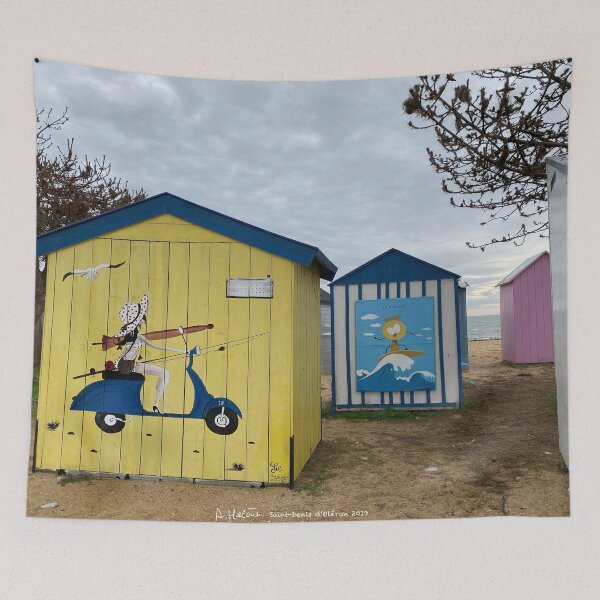 Item preview, vintage beach huts designed and sold by AHELENE.