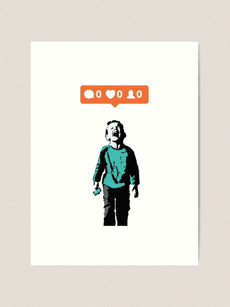 Banksy Nobody likes me - graffiti art | Art Print