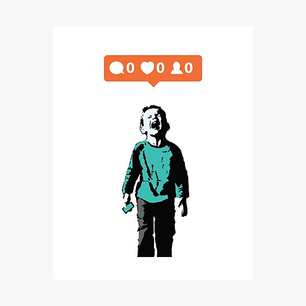 Item preview, Banksy Nobody likes me - graffiti art designed and sold by MindChirp.