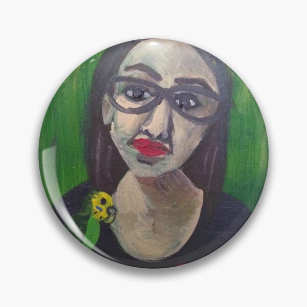Item preview, Self Portrait with Bubo the Parakeet  designed and sold by Allison Campbell.