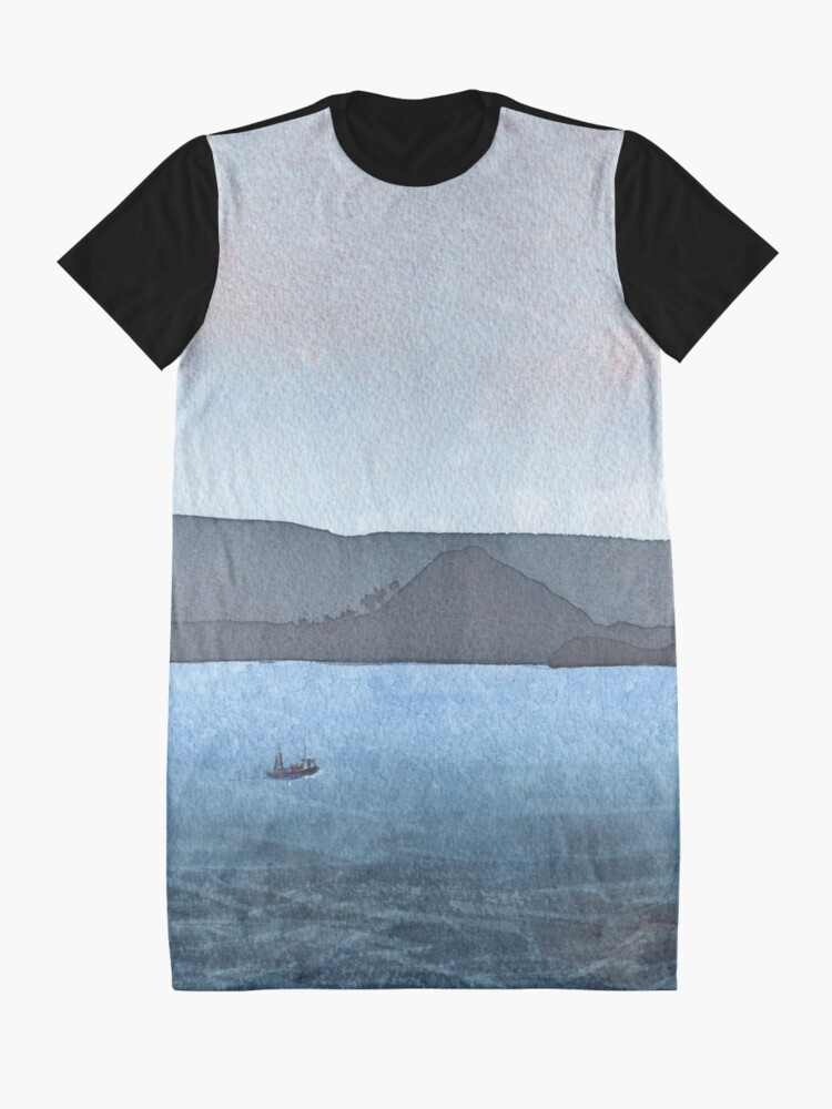 Alternate view of Berwick Law and Craig Leith, November 2018 Graphic T-Shirt Dress