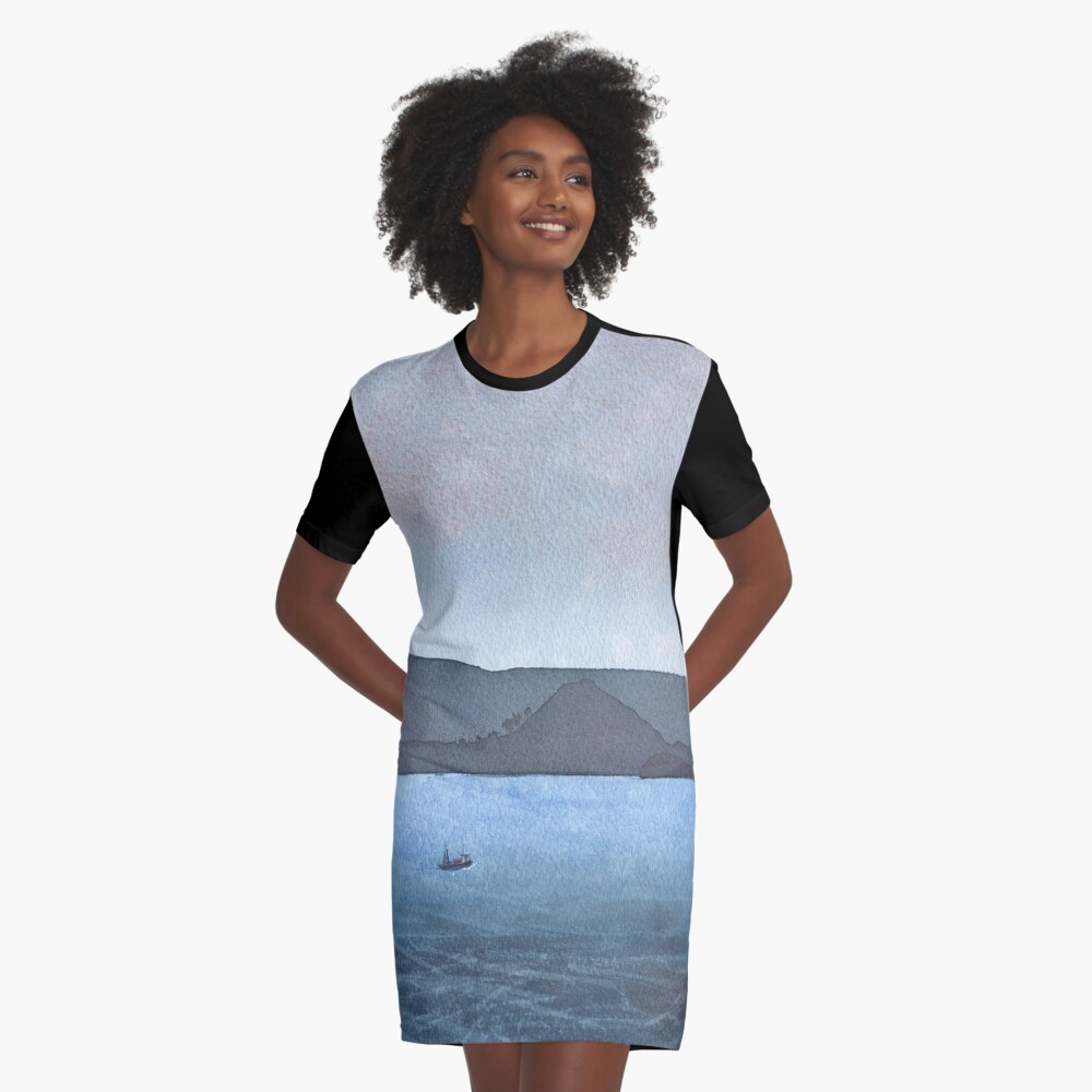 Berwick Law and Craig Leith, November 2018 Graphic T-Shirt Dress