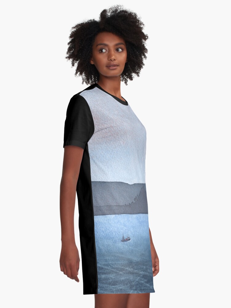 Alternate view of Berwick Law and Craig Leith, November 2018 Graphic T-Shirt Dress