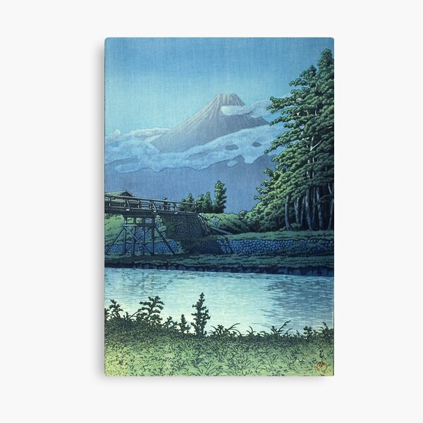 Late Autumn in Lake Yamanaka - Kawase Hasui Canvas Print