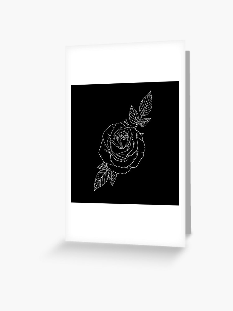 Printable Letter Writing Sheets - Black and White Anemone Floral