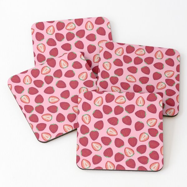 Item preview, Pink Strawberry Hearts designed and sold by guavaowl.