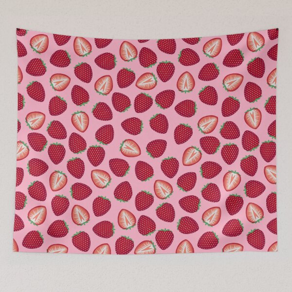 Item preview, Pink Strawberry Hearts designed and sold by guavaowl.