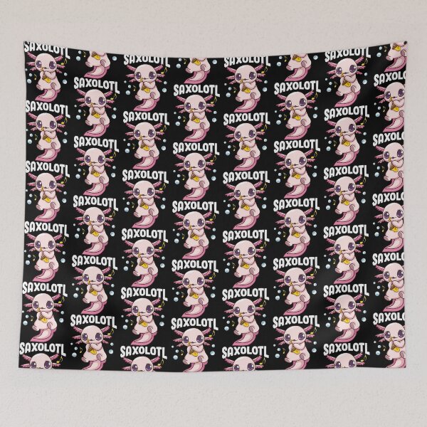 Item preview, Cute & Funny Saxolotl Adorable Sax Playing Axolotl Tile Pattern designed and sold by perfectpresents.