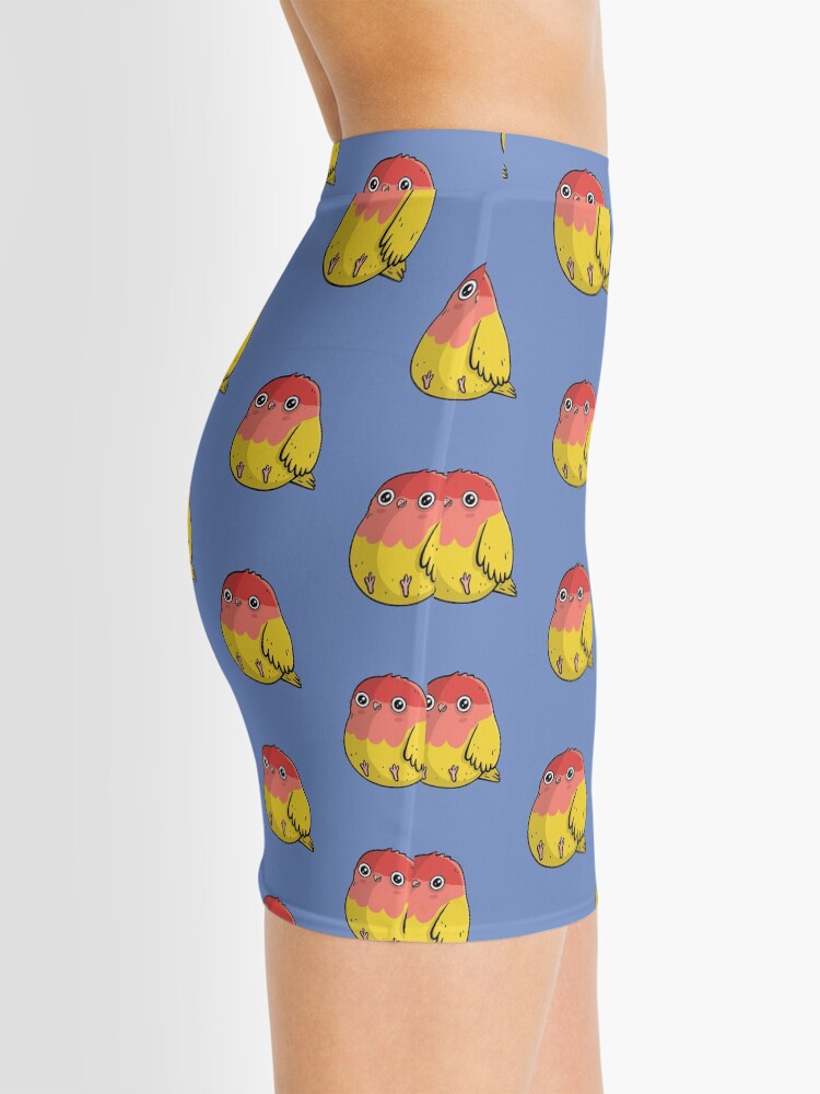 Alternate view of Cute Lutino Lovebird Chubby Bird Design Mini Skirt