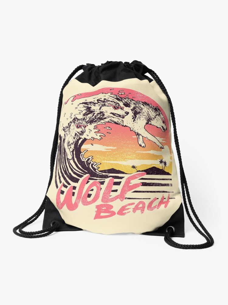 beach drawstring backpack