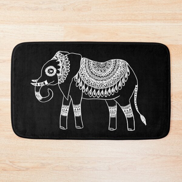 Item preview, Boho Elephant Mandala Black and White designed and sold by Julie Erin Designs.