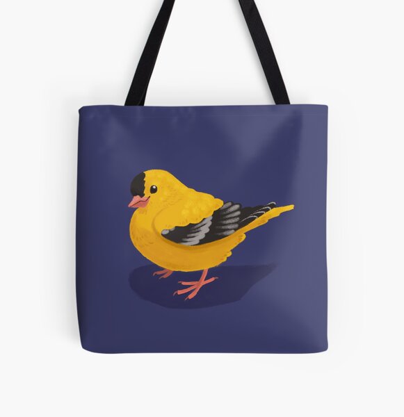 Happy Goldfinchy All Over Print Tote Bag