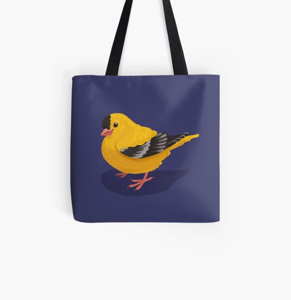 Happy Goldfinchy All Over Print Tote Bag