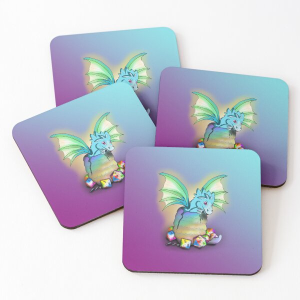 Item preview, baby dragon with dnd dice designed and sold by CuisineCat.