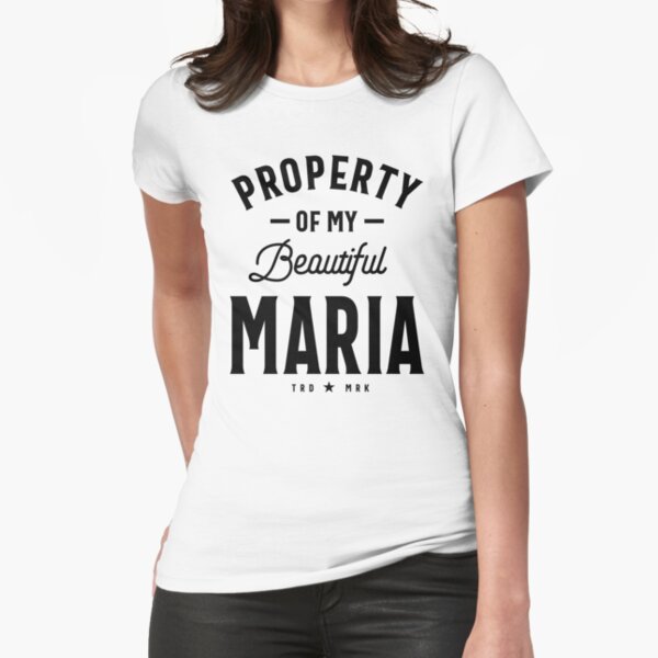 Maria nombre personalizado regalo de cumpleaños Camiseta entallada