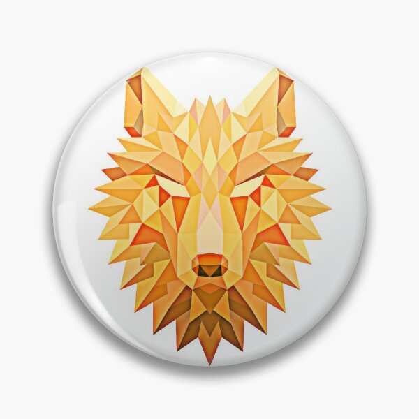 Item preview, Orange Flame Geometric Wolf Head Design designed and sold by CoitoCG.
