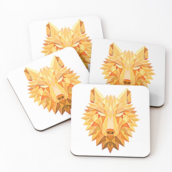 Item preview, Orange Flame Geometric Wolf Head Design designed and sold by CoitoCG.