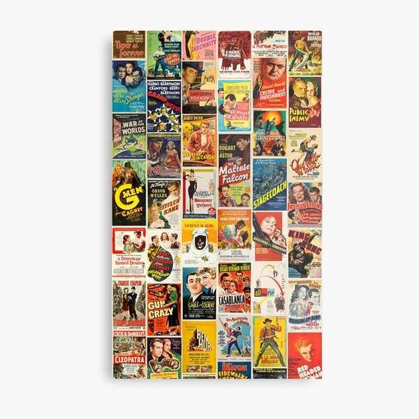 Classic Movie Poster Collage Metal Print