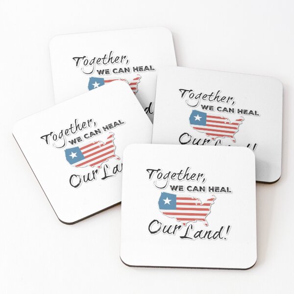 Item preview, TOGETHER WE CAN HEAL OUR LAND AMERICA POSITIVE PATRIOTIC DEFEAT CORONAVIRUS 2020 COVID-19 designed and sold by Nextlevellife.