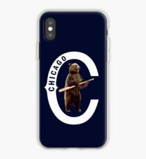 Bear with Bat-White Logo iPhone Case