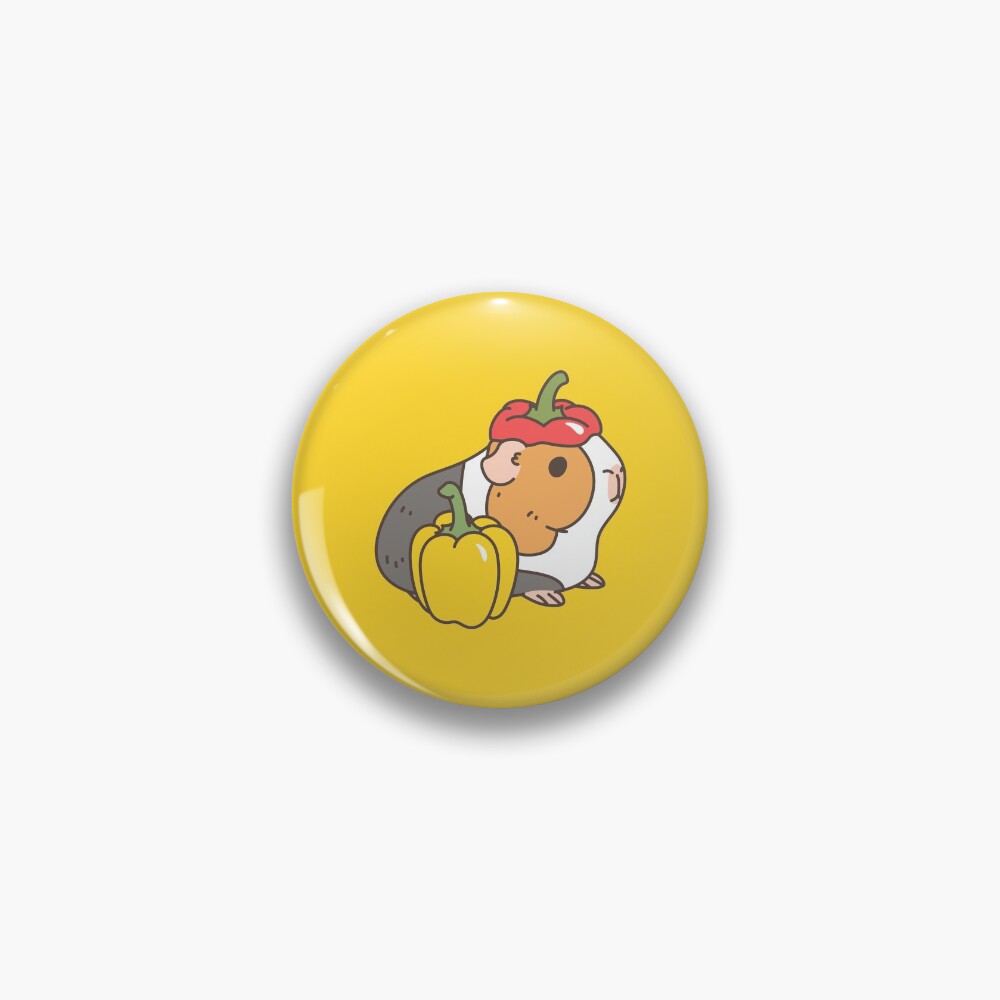 Bell pepper, cherry tomatoes and Guinea pigs pattern Pin