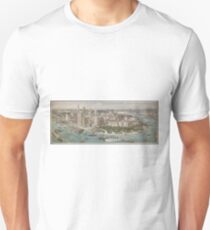 Camiseta unisex Vintage Pictorial Map of New York City (1914)