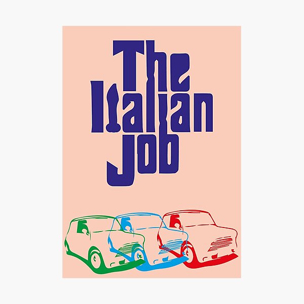 The Italian Job minimal print Photographic Print
