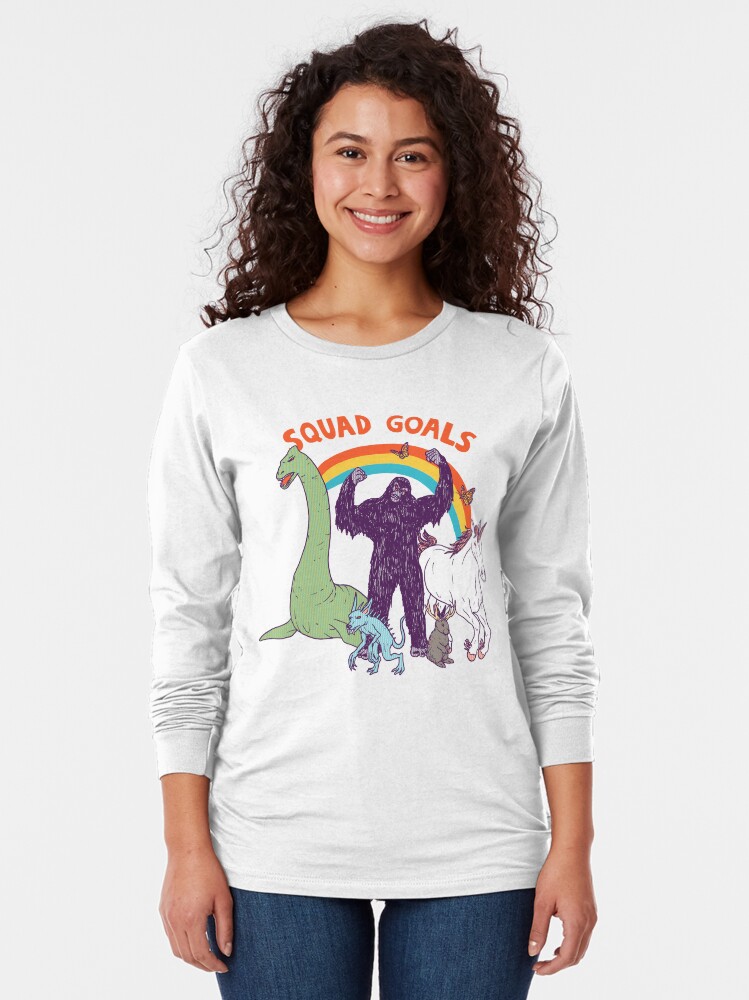 Thumbnail 2 of 5, Long Sleeve T-Shirt, Squad Goals designed and sold by wytrab8.