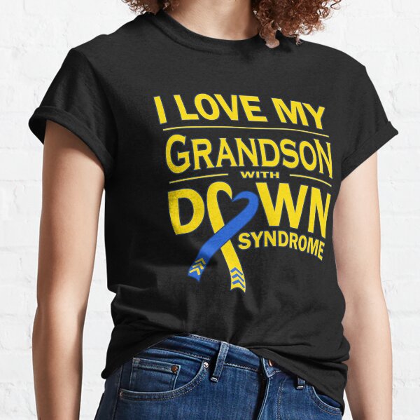 Down Warrior Mommy Tee Support Mother Squad T-Shirt Kids Down Syndrome Gift Down Syndrome Mom Shirt Blue and Yellow Ribbon Shirt
