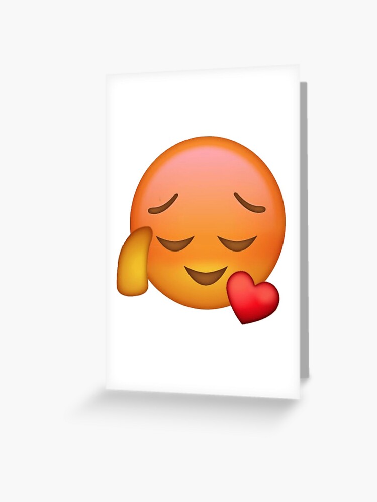 embarassed in love emoji greeting card by emilyb221 redbubble embarassed in love emoji greeting card by emilyb221 redbubble