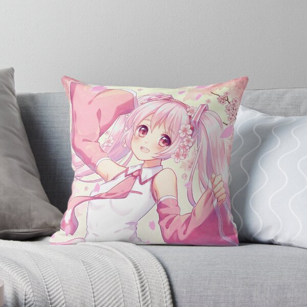 Sakura Miku Throw Pillow